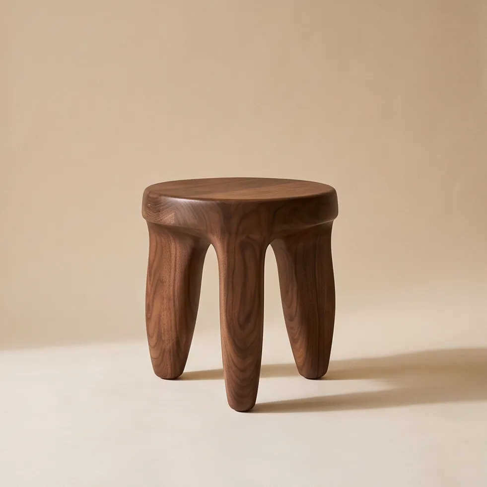 Sgabello «Nodo» — Legno massello